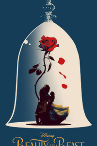 Beauty And The Beast Poster Artwork (640x1136) Resolution Wallpaper