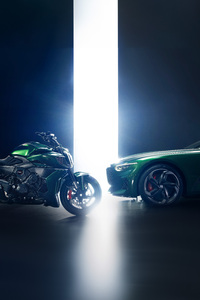 Bentley Mulliner Batur X Ducati Diavel For Bentley (640x960) Resolution Wallpaper