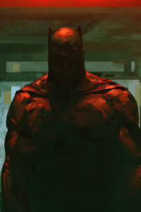 Big Batman Red 4k (320x568) Resolution Wallpaper