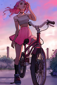 Bike Girls 4k (320x480) Resolution Wallpaper