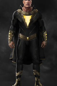 1440x2560 Black Adam Suit Concept No Hoodie