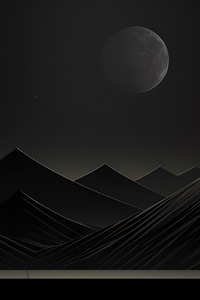 Black Aesthetic Mountains 4k (360x640) Resolution Wallpaper