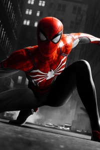 Black And Red Spiderman 4k (360x640) Resolution Wallpaper