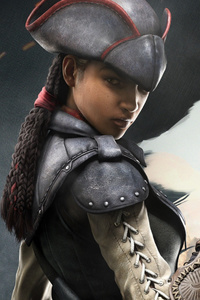 Black Assassins Creed Character 4k (540x960) Resolution Wallpaper