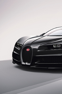Black Bugatti Chiron (1080x2280) Resolution Wallpaper