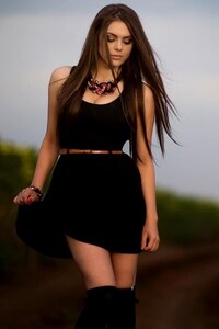 1242x2688 Black Dress Girl