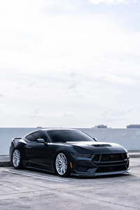 Black Ford Mustang Modified 10k (1440x2960) Resolution Wallpaper