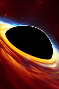 1125x2436 Black Hole Space 4k