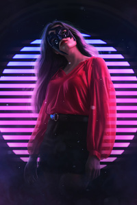 Black Mask Night Out Girl 4k (640x1136) Resolution Wallpaper
