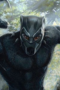 Black Panther 2018 Movie Artwork (240x400) Resolution Wallpaper