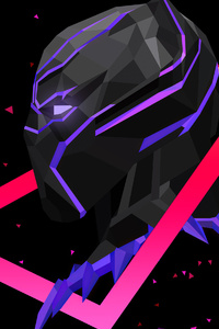 Black Panther 4k Minimal (1080x2160) Resolution Wallpaper