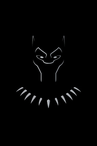 Black Panther Dark Minimal 5k (1080x2160) Resolution Wallpaper