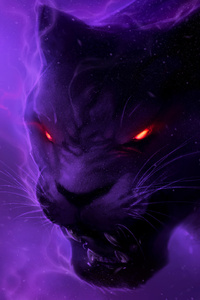 Black Panther Digital Art Illustration (1440x2960) Resolution Wallpaper
