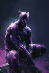 Black Panther Fierce Elegance (1125x2436) Resolution Wallpaper