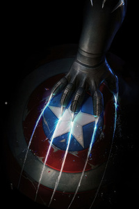 240x400 Black Panther Mark On Captain America S Shield