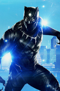 Black Panther Movie Art (1080x2280) Resolution Wallpaper