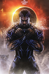 Black Panther Wakanda King 2020 (240x400) Resolution Wallpaper