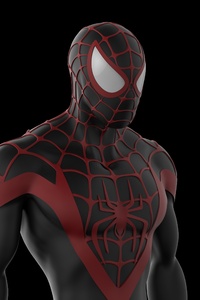 Black Spiderman 4k Artwork (1125x2436) Resolution Wallpaper