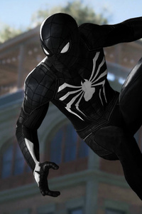 Black Spiderman 4k (320x480) Resolution Wallpaper