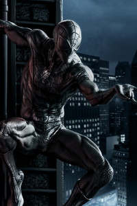 Black Spiderman 5k (1280x2120) Resolution Wallpaper