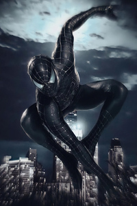 Black Suit Spiderman 4k (1440x2560) Resolution Wallpaper