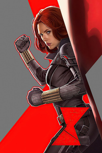 Black Widow Comic Art (1080x1920) Resolution Wallpaper