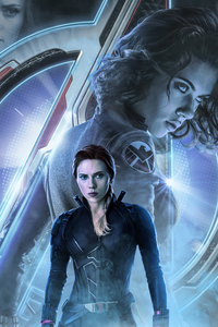 Black Widow In Avengers Endgame 2019 (320x568) Resolution Wallpaper