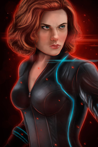 Black Widow Latest Art (1080x2280) Resolution Wallpaper