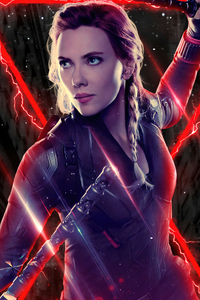 Black Widow Lightning (640x1136) Resolution Wallpaper