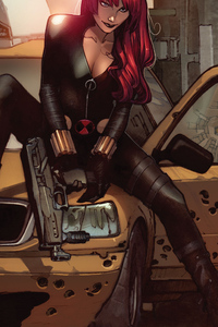 Black Widow New Arts (1080x1920) Resolution Wallpaper