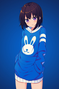 Blue Bunny Girl Anime 4k
