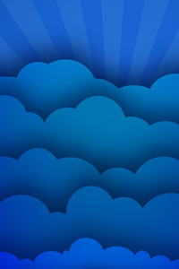 Blue Clouds Minimal Art 4k