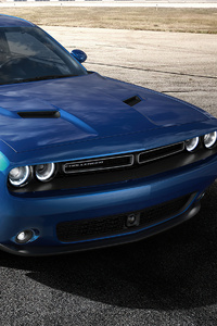 Blue Dodge Challenger 4k (1280x2120) Resolution Wallpaper