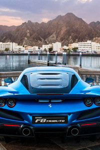 Blue Ferrari F8 Tributo 2018