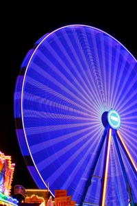 Blue Ferris Wheel 4k