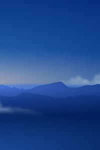 Blue Mountains Clouds 5k (640x1136) Resolution Wallpaper