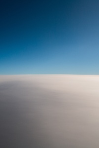 Blue Sky Plane Landscape (1125x2436) Resolution Wallpaper