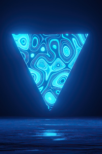 Blue Triangle Variant Abstract 4k (640x1136) Resolution Wallpaper