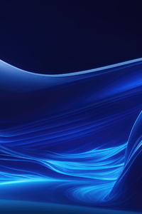 750x1334 Blue Waves Abstract 5k