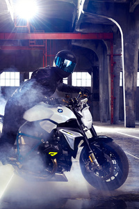 BMW Concept Roadster Bike Drifting (1440x2560) Resolution Wallpaper