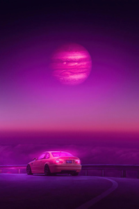 480x800 Bmw Outrun Synthwave
