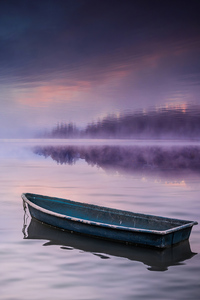Boat In Nature Silence 4k (240x320) Resolution Wallpaper