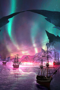 Boat In Origins 4k (320x568) Resolution Wallpaper