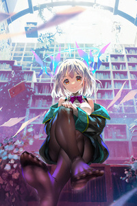 800x1280 Books Colors Anime Girl