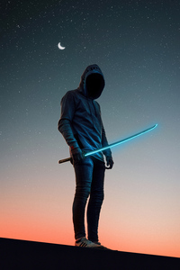 Boy With Sword 5k (640x1136) Resolution Wallpaper