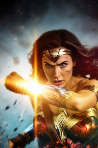 Brave And Bold Wonder Woman (320x480) Resolution Wallpaper
