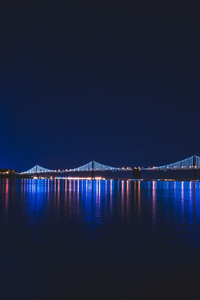 Bridge Night Reflection (1080x2280) Resolution Wallpaper