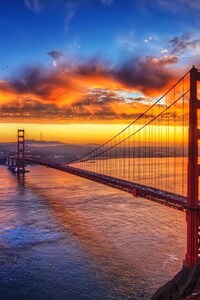 Bridge Sunset Sky (640x960) Resolution Wallpaper