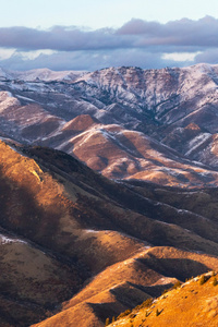 Brown And Green Mountains Under White Clouds During Daytime (240x400) Resolution Wallpaper