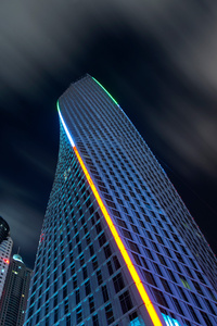 Buildings Skyscraper Dubai Nights 8k (1080x2160) Resolution Wallpaper
